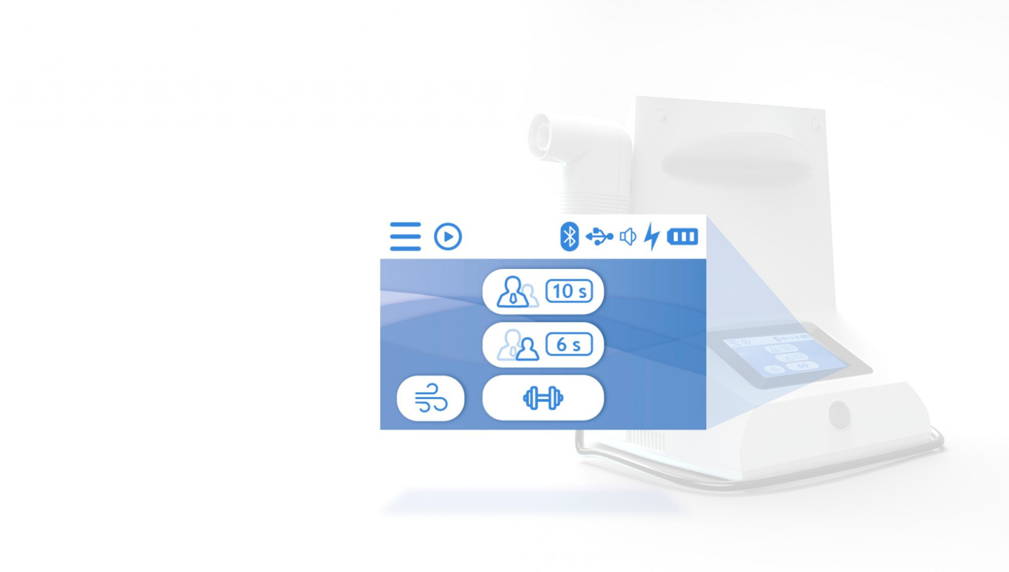 Evernoa device with measuring modes screen